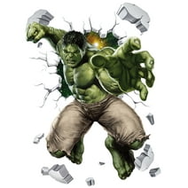 Gusuhome Superhero Hulk Wall Sticker Decals 3d Avengers Cartoon Detachable PVC for Kids Room Bedroom Wall Decor, 16 inches x 24 inches