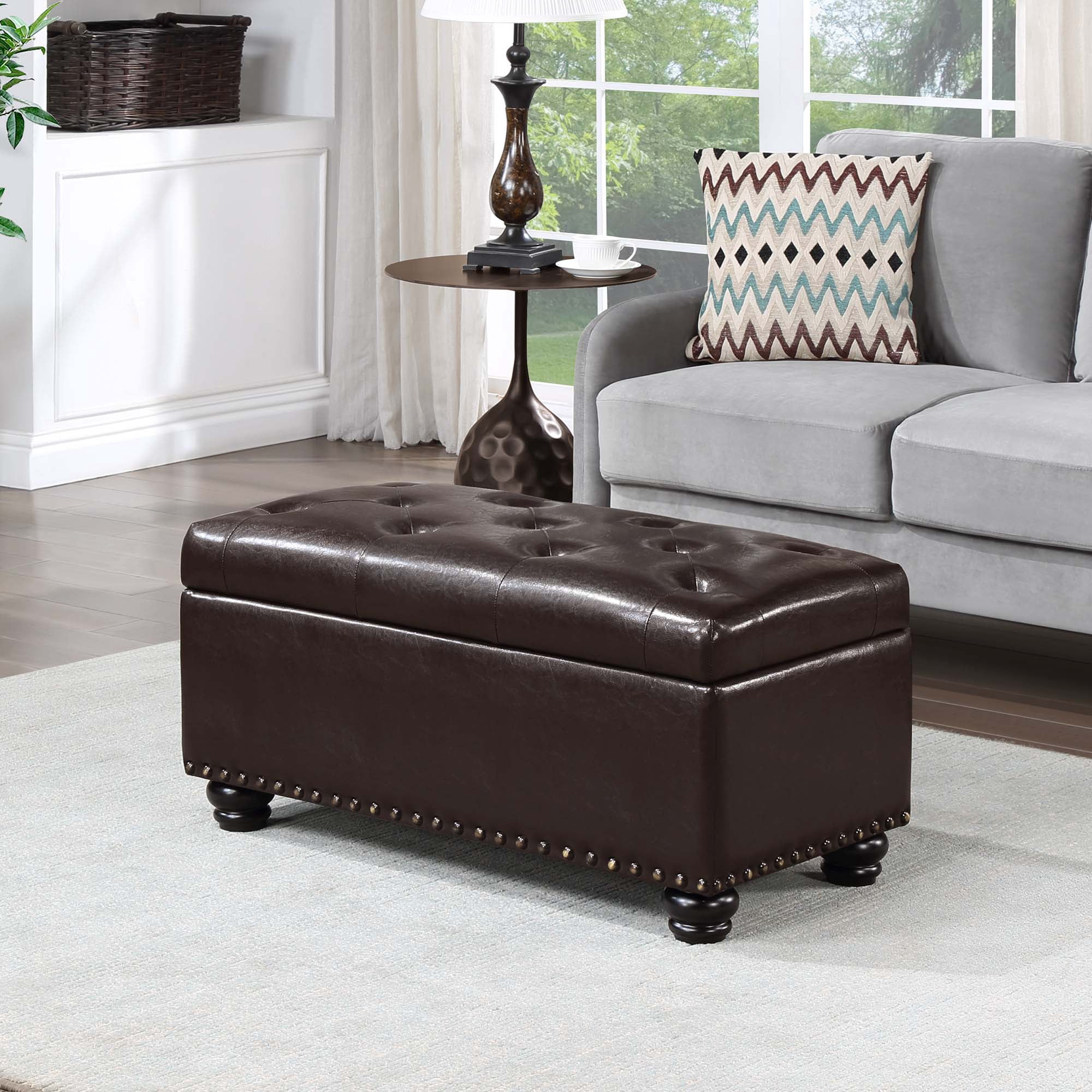 Convenience Concepts Designs4Comfort 7th Avenue Storage Ottoman Bench