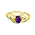 thumbnail image 6 of 10k Yellow Gold Oval Amethyst And Diamond Ring, 6 of 6