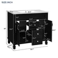thumbnail image 6 of 36'' Bathroom Vanity with Top Sink, Modern Bathroom Storage Cabinet with 2 Soft Closing Doors and 2 Drawers, Single Sink Bathroom Vanity, 6 of 9
