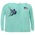 thumbnail image 3 of Mens Athletic Performance Shirt Long Sleeve Seafoam Green Sailfish XXL, 3 of 7