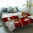 thumbnail image 2 of Blanket Warm Plush Blanket Flannel Wool Blanket Merry Christmas, 2 of 3
