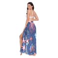 thumbnail image 3 of FORMRS Womens Beach Sarong Semi-Sheer Bikini Wrap Skirt Swimsuit Cover-ups, Pink Jellyfish, 3 of 7