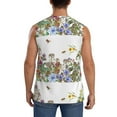 thumbnail image 4 of Daiia Herbs and Wildflowers Printed Men's Tank Tops,Casual Soft Sleeveless Gym Muscle Shirts Bodybuilding Tee-Small, 4 of 8