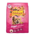 thumbnail image 3 of (2 pack) Purina Friskies Gravy Swirlers Dry Cat Food Flavors of Chicken, Salmon and Gravy, 22 lb Bag, 3 of 13