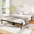 thumbnail image 4 of Gymax Cadre de Lit en Métal Format Grand Lattes de Soutien Robustes Base de Matelas, 4 of 10