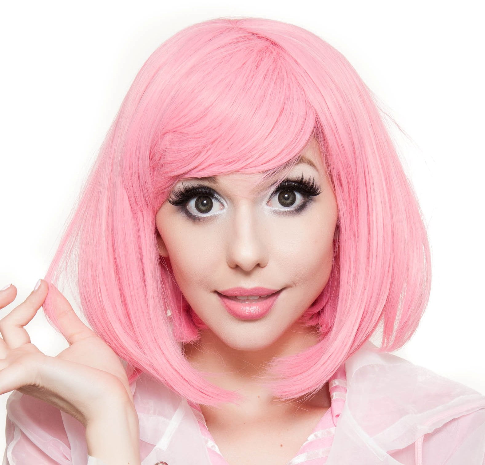 pink costume wig