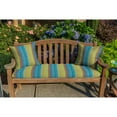 thumbnail image 2 of Casual Cushion Stripe Sunbrella® Fabric 1-Piece Outdoor Throw Pillow, 20"W x 20"L, Astoria Lagoon, 2 of 4
