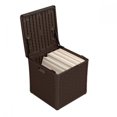 thumbnail image 2 of Suncast coffre de terrasse extérieur en résine de 60 gal, rangement de style osier pour coussins et accessoires de patio – Couleur Java, 2 of 3