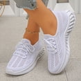 thumbnail image 3 of Lace Up Mesh Walking Shoes for Women Lightweight Non Slip Wide Width Athletic Casual Workout Sneakers, 3 of 7