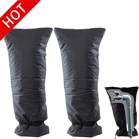 2 Pack Outdoor Faucet Covers Insulated Protector for Winter Cold Weather Outside Water Pipes Cover Insulation Freeze Protection Faucet Socks(20.07*7.87 in)