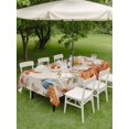 thumbnail image 3 of Outdoor Tablecloth with Umbrella Hole and Zipper, Orange Blue Thanksgiving Fall Rectangle Table Cloth 54x80 Inch Waterproof Tablecloth, Rustic Botanical Pumpkins Picnic Table Cover for Patio Camping, 3 of 7