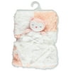 Bon Bebe Baby Girls' Swirly Plush Blanket with Plush Toy