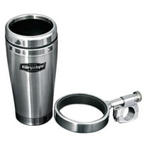 Kuryakyn 1464 Motorcycle Handlebar Accessory: 12 fl oz Stainless Steel Mug with Universal Drink/Cup Holder for Motorcycles with 1" Diameter Bars, Chrome