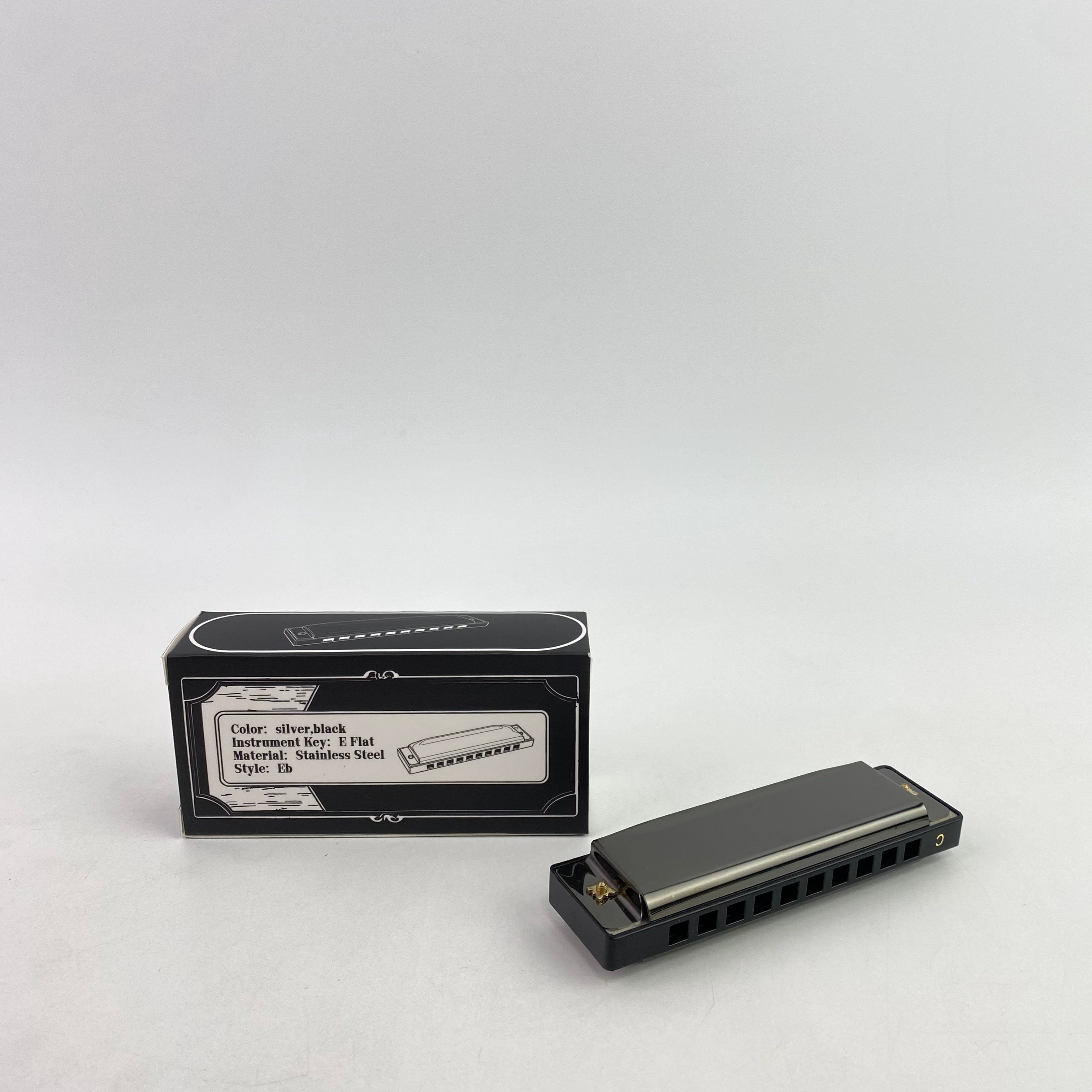 Setymoy Harmonicas,Harmonica Mouth Organ Harp 10 Hole C Key, Diatonic Harmonica for Beginner, Professional Player, Students gifts, Adult, Friends, Gift Silver