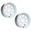 2-Pack Trailer Wheel White Rims 15 x 5 Spoke Style 5 Lug On 5 in. Center