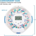 thumbnail image 4 of LiveFine Automatic Pill Dispenser 28-Day Organizer with 6 Dosage Rings LCD Alerts Key & Magnifier, 4 of 5