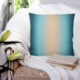 thumbnail image 3 of Teal Blue Khaki Ombre 24x24 Pillow Covers Set of 2, Modern Abstract Art Gradient Throw Pillow Covers Decorative Couch Cushion Case, Microfiber Square Pillowcases for Bedroom Car Living Room, 3 of 7