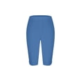 thumbnail image 6 of Vhkiploz Summer Leggings for Women Knee Length High Waisted Solid Color Pull On Knee Lenght Pants Stretch Yoga Running Gym Running Active Workout Biker Short Blue M, 6 of 6