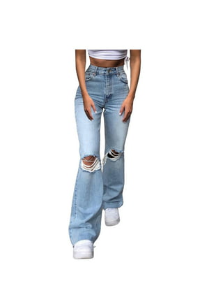 Jack David Women's Rhinestone Mid Rise Bootcut Stretchy Denim Jeans Pants (Bootcut Blue 3526bt)