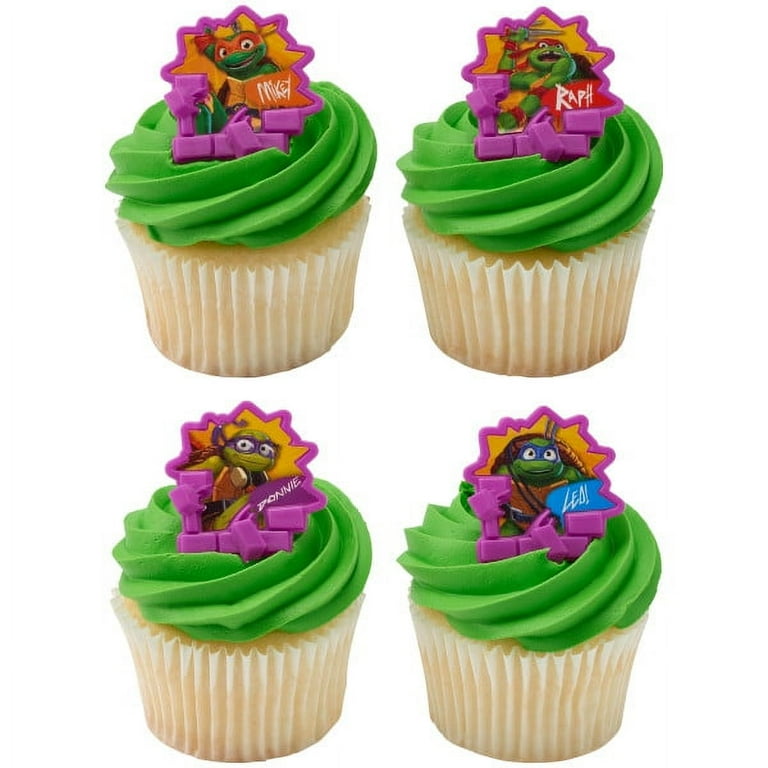 24-teenage-mutant-ninja-turtle-tmnt-power-birthday-cake-toppers-cupcake-rings-kids-party-decorations-and-favors-walmart-com