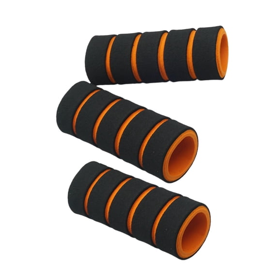 DimyFew 3 Pieces Pull up Bar Foam Cover Soft Thick Protector for Fitness Workout Gym Black Orange