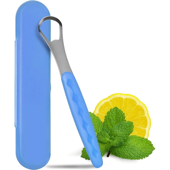 Metal Tongue Scraper - Stainless Steel Tongue Scraper, Metal Tongue Cleaner Brush, Reduce Bad breath and Fresh Breath in Seconds for Adults and kids