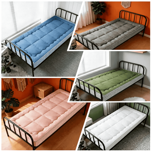 Oaskys 400T Cooling Mattress Topper with 800gsm Plush Filling, Comfort Deep Sleep Fluffy Mattress Pad, Machine Washable, Multiple Colors for Bedroom & Guest Room