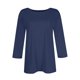 thumbnail image 5 of moda femenina diaria versátil casual cuello redondo manga tres cuartos estampado top azul real/l, 5 of 9