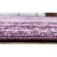 thumbnail image 4 of Unique Loom Tapis de Collection Del Mar - Design Tonal Moderne Inspiré de la Transition (8 0 x 8 0 Carré, Violet / Violet Aubergine), 4 of 5