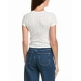 thumbnail image 2 of Wayf womens  Pointelle T-Shirt, m, White, 2 of 3