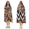 thumbnail image 5 of WWE Hooded Blanket Poncho, Wearable Hooded Blanket Cozy Soft Warm Plush Fleece Blanket for Adult Women Men, 5 of 7