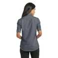 thumbnail image 2 of Port Authority Adult Female Women Plain Short Sleeves Shirt Black X-Small, 2 of 2