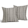 thumbnail image 2 of Black Boho Striped Pillow Covers 20X20 Inch Set of 2, Herringbone Print Pattern Decorative Throw Pillowcases Outdoor Farmhouse Cushion Case Couch Sofa Bed Decor, 2 of 5