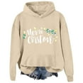 thumbnail image 2 of Craaazy Women's Christmas Printed Long Sleeved Hooded Top with Pockets Gifts, 2 of 5
