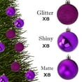thumbnail image 3 of 1.2 Inch Mini Shatterproof Plastic Christmas Tree Decorative Hanging Balls, 24 Pcs/Pack, 3 of 6