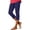 Navy, variant on Qiopertar Women's High Waisted Capris Yoga Pants Slim Fitting Workout Jogger Pants Summer Casual Comfy Stretchy Activewear Leggings, Hot Pink S