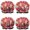 Red Cartoon Dinosaurs, variant on Shower Caps,Purple Dinosaurs Dino Roar Pattern Waterproof Shower Cap for Women 4 Pieces,Double Reusable Hair Cover for Shower PEVA Elastic Stretch Hem