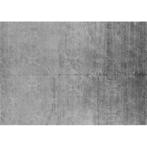 Ahgly Company Indoor Rectangle Oriental Gray Industrial Area Rugs, 8' x 10'