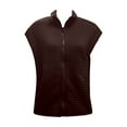 thumbnail image 4 of iHPH7 Vest Tops for Women Zip Up Vest Fall Outfits for Women Fall Fashion Fall Vest for Women Lightweight Jacket Women Sleeveless Jacket Women Coffee M, 4 of 4