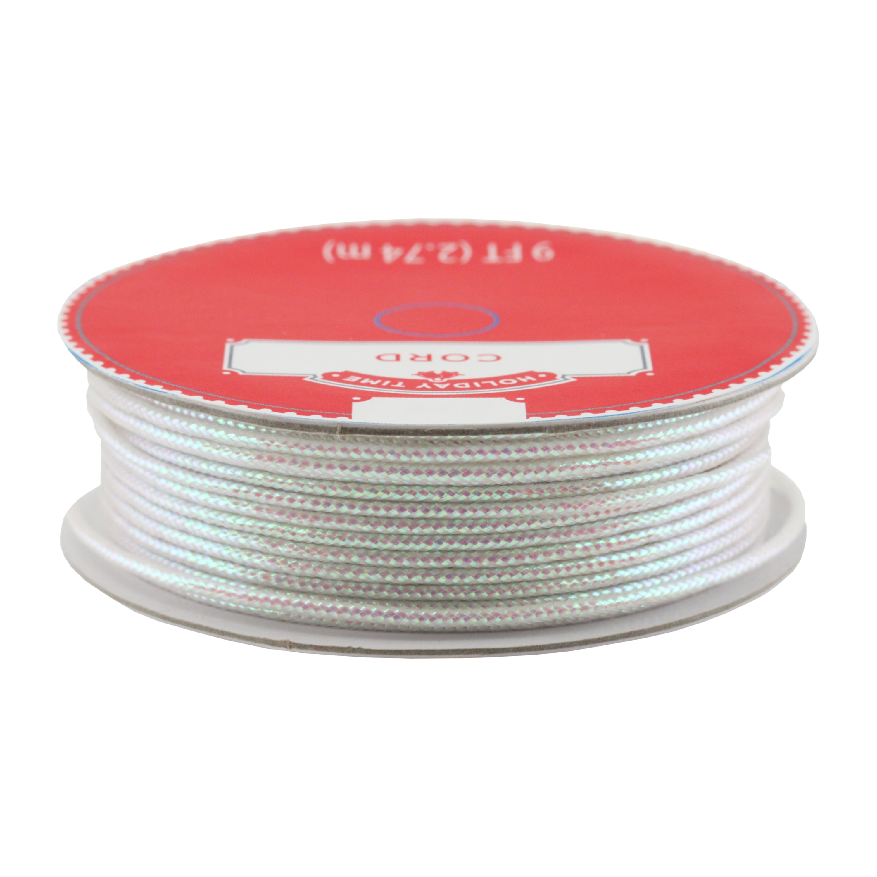 White Tinsel Cord, 1.5Mm, 9 Feet