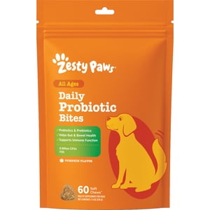 Zesty Paws Probiotic Bites, Pumpkin Flavor, 60 Count