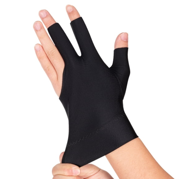 Snooker Billiard Shooter Cue Pool Gloves Left Hand Open Three Finger Spandex Glove