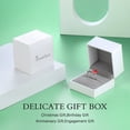thumbnail image 5 of Beautlace 925 Sterling Silver Birthstone Ring,Adjustable Square Zirconia Band Ring Jewelry Gifts for Women, 5 of 9