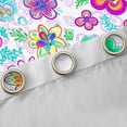 thumbnail image 4 of Feelyou Hippie Boho Flower Curtains Pack of 2 (42x84 Each), Paisley Curtains Blackout, 4 of 6