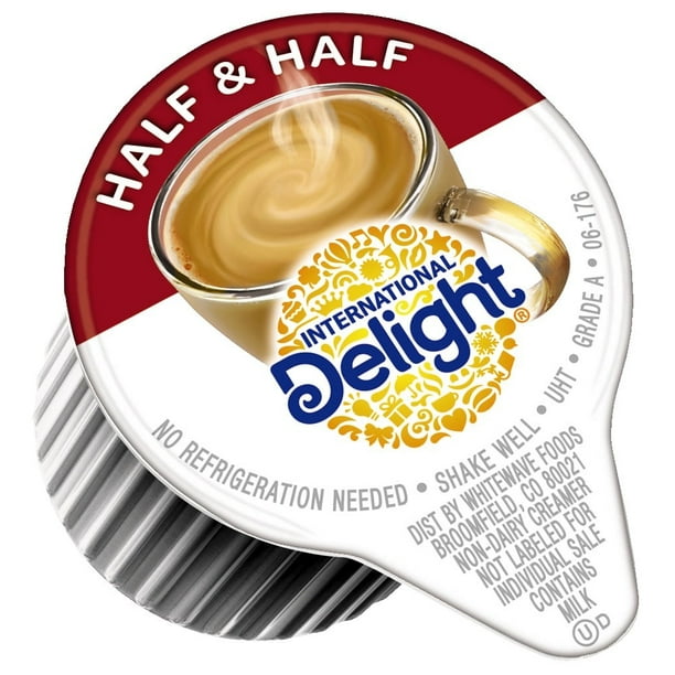 International Delight Coffee House Inspirations Half And Half 180 Count Pack Of 1 Single Serve Coffee Creamers Shelf Stable Great For Home Use Offices Parties Or Group Events Walmart Com