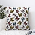 thumbnail image 6 of Rateoe Bulldog Sunglasses Face Pattern Throw Pillow Cover Premium Pillow Stuffer Sham Square for Decorative Cushion Bed Couch Sofa(Pillow insert not included), 6 of 8