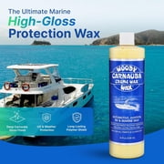Woody Wax Carnauba Creme Wax, Professional High-Gloss Marine,UV Protection for Paint & Clear Coat, Detergent Resistant Polymers, Covers Light Scratches and Removes Oxidation, 16 oz