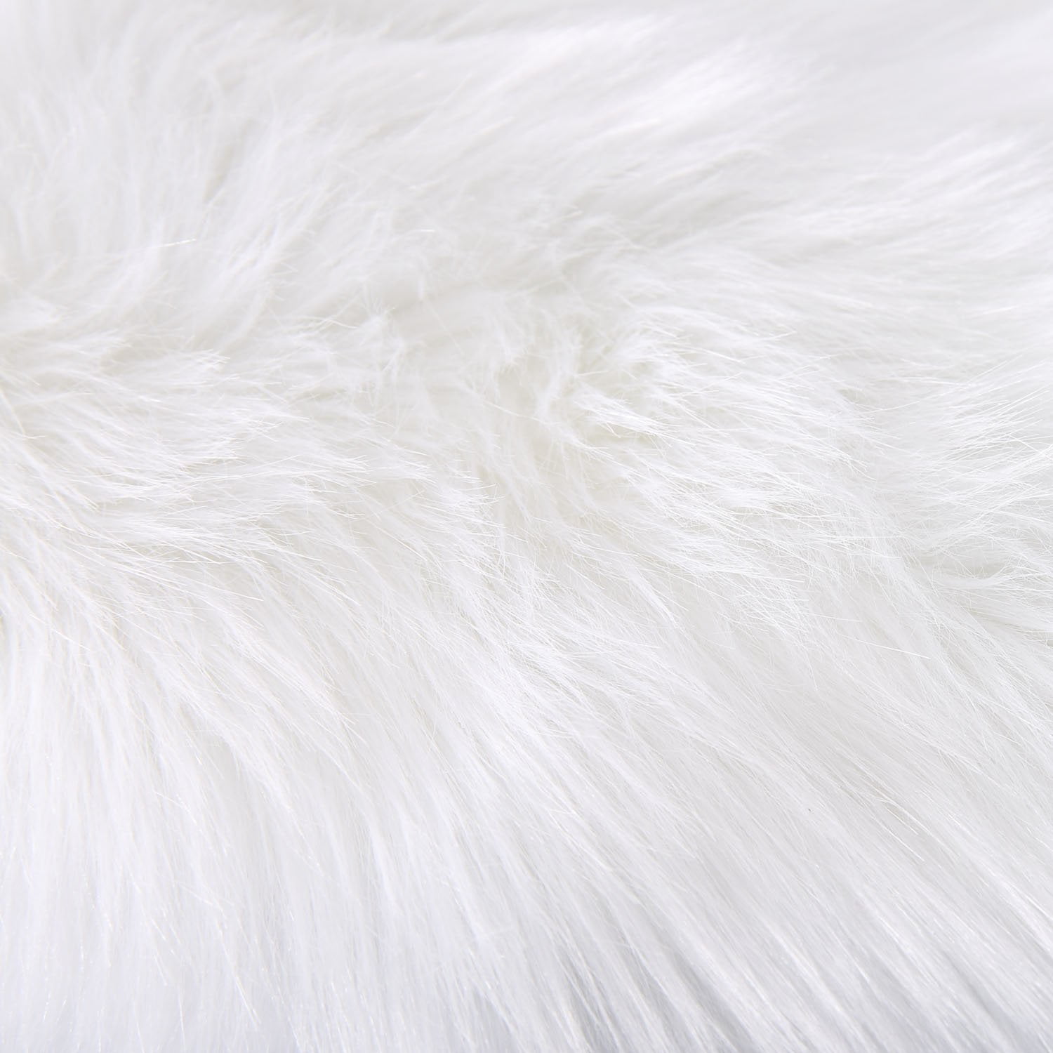 Deluxe Ultra Soft Faux Sheepskin Fur Series Fluffy Decorative Indoor Shag Area Rug, 2 x 3 Feet Rectangle, White, 1 Pack
