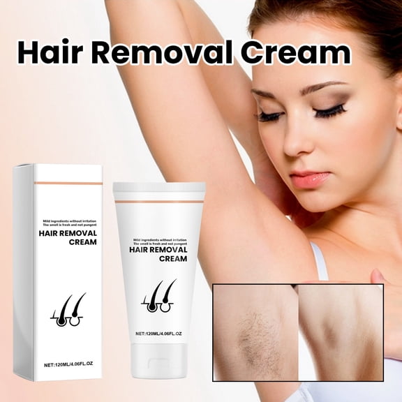 Gentle Body & Facial Hair Removal Cream, For Sensitive Skin, Women's Hair Remover, Smooth & Soft Results, 100g